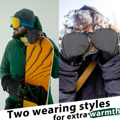 Achiou Ski Gloves,Winter Cold Weather Gloves for Men Women,Waterproof Touchscreen Snow Mittens