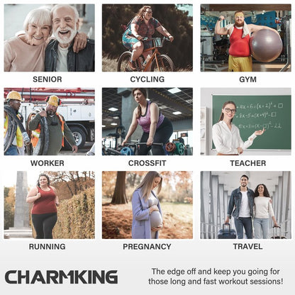 CHARKING Plus Size Compression Socks for Women & Men - Circulation Support 3 Pairs Wide Calf 15-20 mmHg (Black, X-Large)