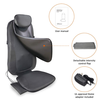 Snailax Back Massager with Heat, Shiatsu Massage Chair Pad for Back Pain, Rolling Kneading Massage Seat Cushion, Gifts for Women/Men, Stress Relax at Home Office