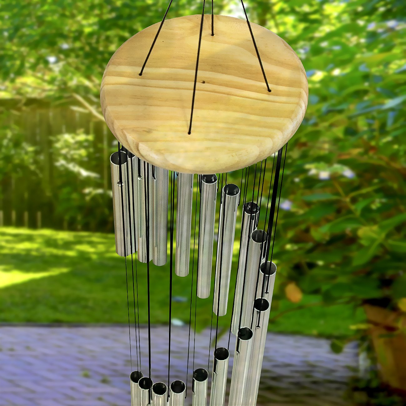 Sorbus Wind Chimes – Tubular Decorative Outdoor Garden Accent with Soothing Musical Bell Sounds – Great for Memorial, Home, Deck, Patio, or Garden, Metal