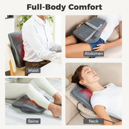 Neck and Back Massager for Pain Relief Deep Tissue with Heat, Shiatsu Shoulder Massager with Bi-Directional Rotating Head for Neck, Back, Shoulders, and Legs