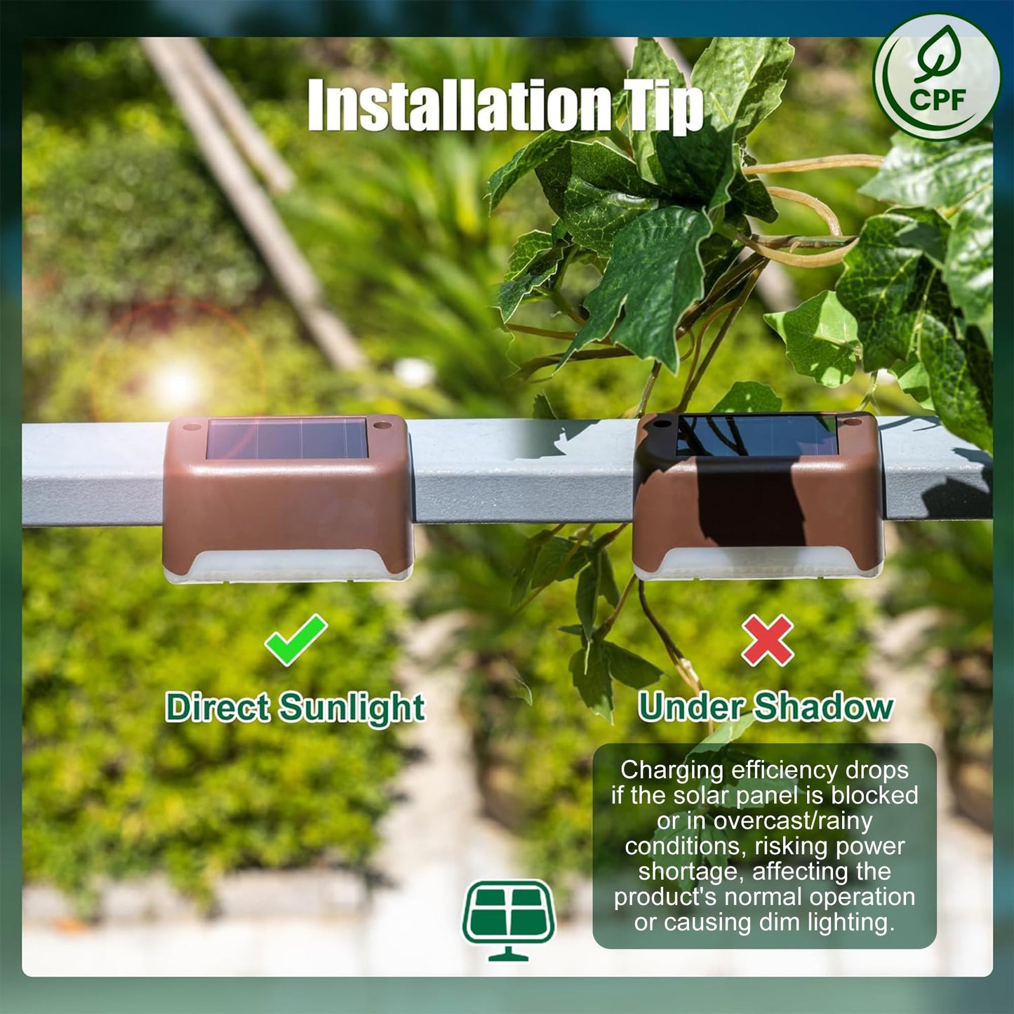 SOLPEX Solar Deck Lights Outdoor 16 Pack, Solar Step Lights Waterproof Led Solar lights for Outdoor Stairs, Step , Fence, Yard, Patio, and Pathway(Warm White)