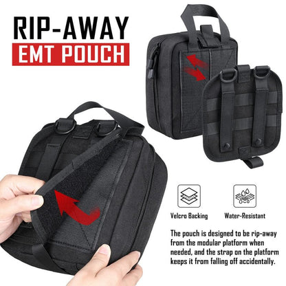 LIVANS 1000D First Aid Bag Empty Medical Ifak Pouch Molle EMT Pouches Rip-Away Tactical Military Trauma Emergency Medic Bag