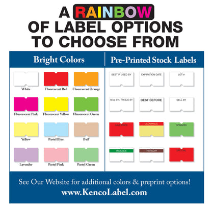 Kenco BK 1 Line Price Gun Kit - Includes 6,000 Labels, 2 Ink Rollers, Label Scraper - 8 Digit Labeler for Pricing, Dating, and Coding (BK-1 KIT Standard)