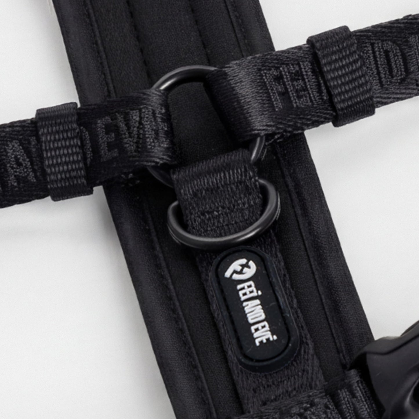 Fei & Eve Moxie H-Shape Dog Harness | Ultra-Lightweight | 3-Leash System for No-Pull Control | Easy On-Off | Adjustable 210D Breathable Nylon | Soft Padded Lining, Black, XS