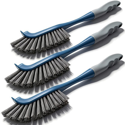 SSINBOANGI 3 Pack Hard Bristle Scrub Brush Set, Cleaning Brush Designed for Cleaning Shower, Bathroom Faucets, Tile Grout, Sink Edges, Around Toilets, and Hard to Reach Corners and Crevices