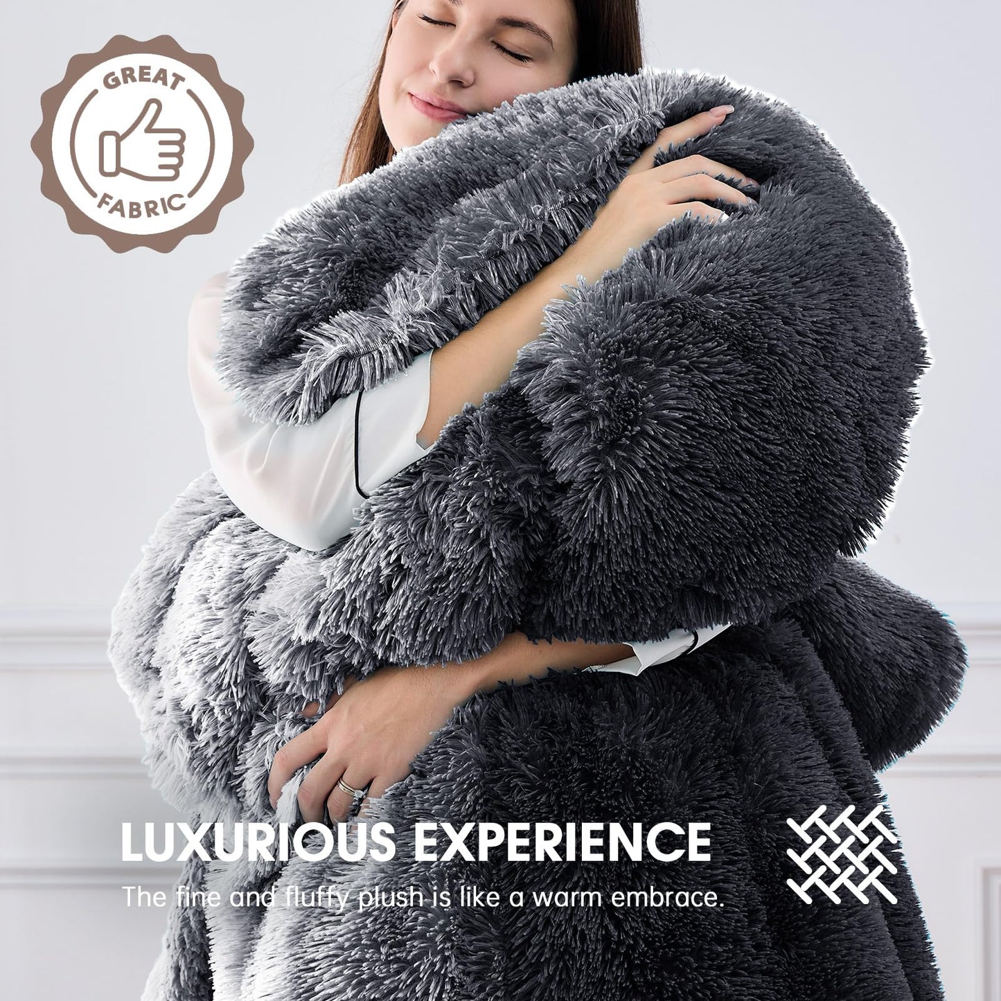 Heated Electric Blanket Throw,Warm Winter Birthday Gifts for Women Her Grandma-Faux Fur with Soft Sherpa,10 Heat Settings,5 Time Settings with Fast Heating, 50x60, Rainbow
