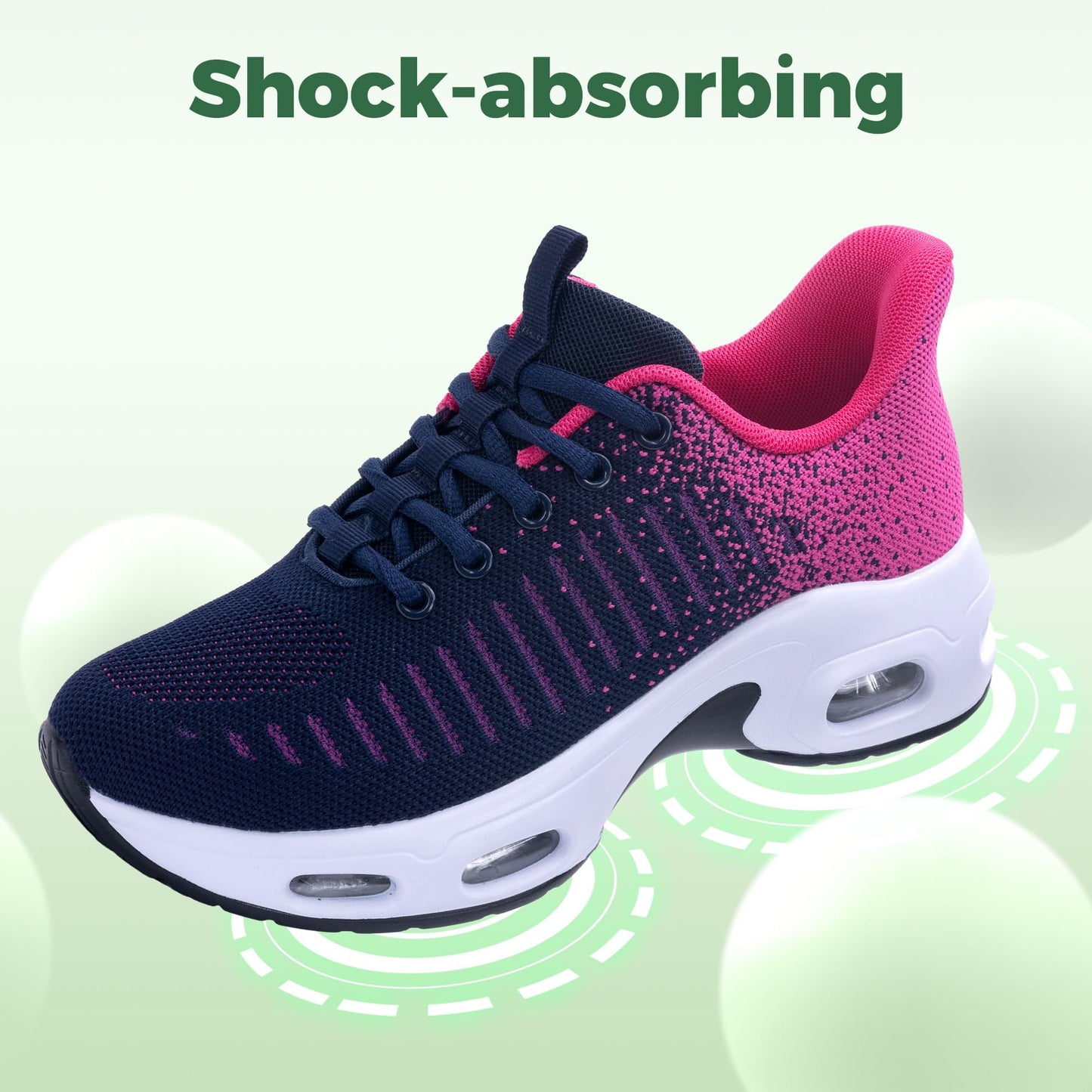 Women's Sneakers Slip on Walking Tennis Shoes Easy to Wear RoseBlue US 7