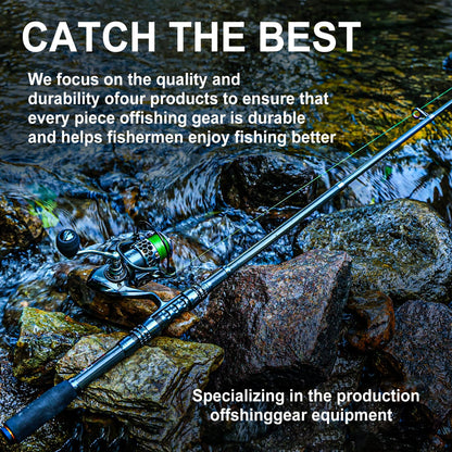 Sougayilang Fishing Rod Combos with Telescopic Fishing Pole Spinning Reels Fishing Carrier Bag for Travel Saltwater Freshwater Fishing