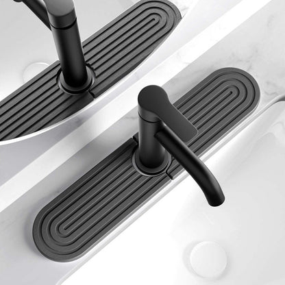 Dreatim Kitchen Faucet Absorbent Mat - Diatomite Stone Sink Tray, Quick Drying, Modern Design - Durable Faucet Drip Mat for Kitchen Sink and Bathroom Counter [17.7" x 3.9", Dark Grey]