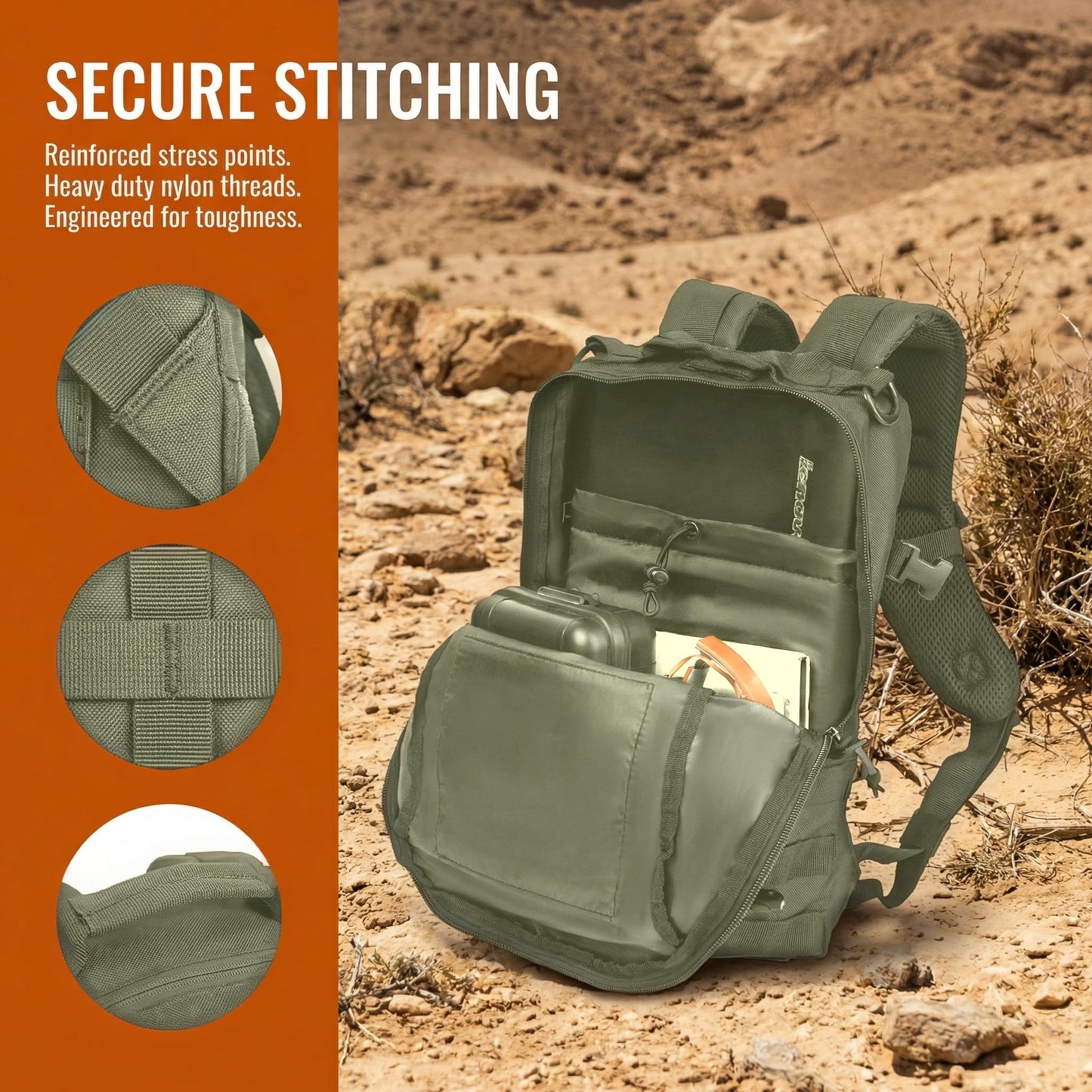 PAIWPHLI Small Tactical Backpack Military Daypack 12L Molle Bag Rucksack Army Daypack for Outdoor,Hiking,Camping,Travel (Green)