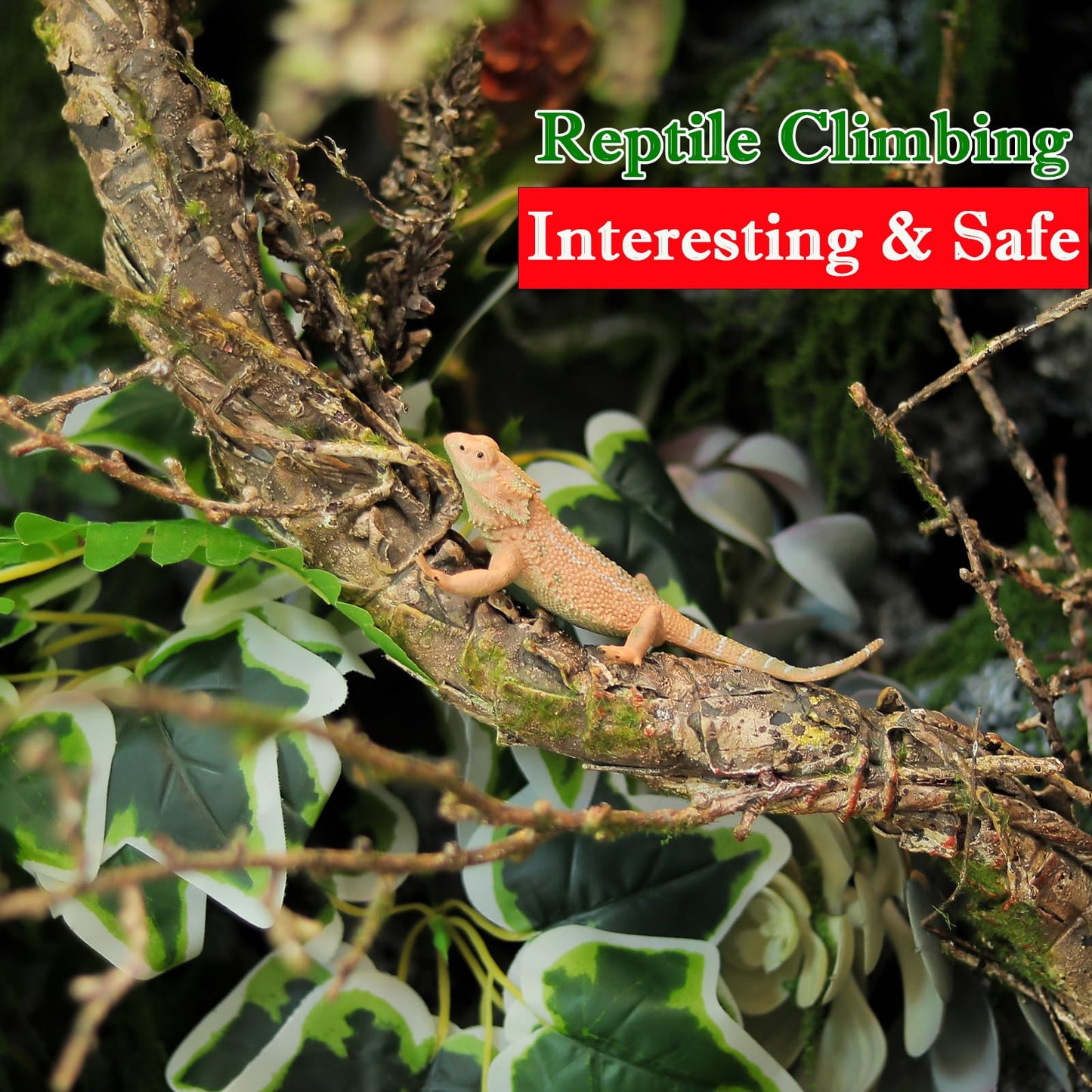 2Pcs 39.4inch Thick Bendable Artificial Tree Trunk Fake Large Wood Branches Twig Moss Grape Vine Garland Twisted Stick For Terrarium Outdoor Hanging Mantel Reptile Climbing Wall Yules Decorations