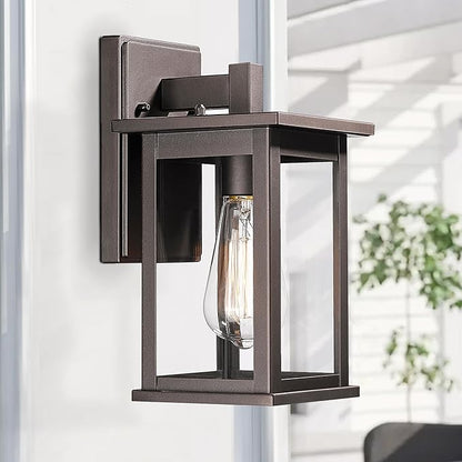 Bestshared Outdoor Wall Lantern Sconce,Outside Wall Lights for House,Porch Lighting Fixture,Anti-Rust Front Door Lamp Light for Front Porch Corridor Doorway Patio(Oil Rubbed Bronze, 1 Pack)
