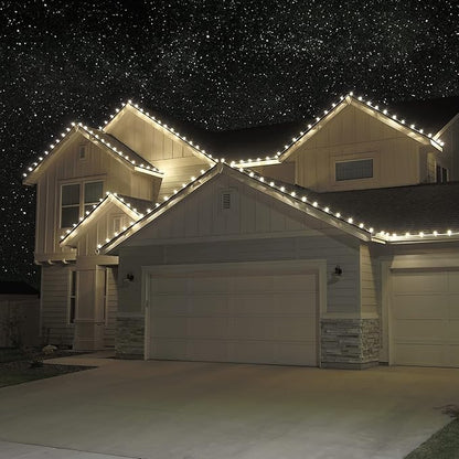 HLO Lighting Smooth C9 Christmas Lights | Orange LED Bulbs for Indoor & Outdoor Christmas Decor | Set of 25