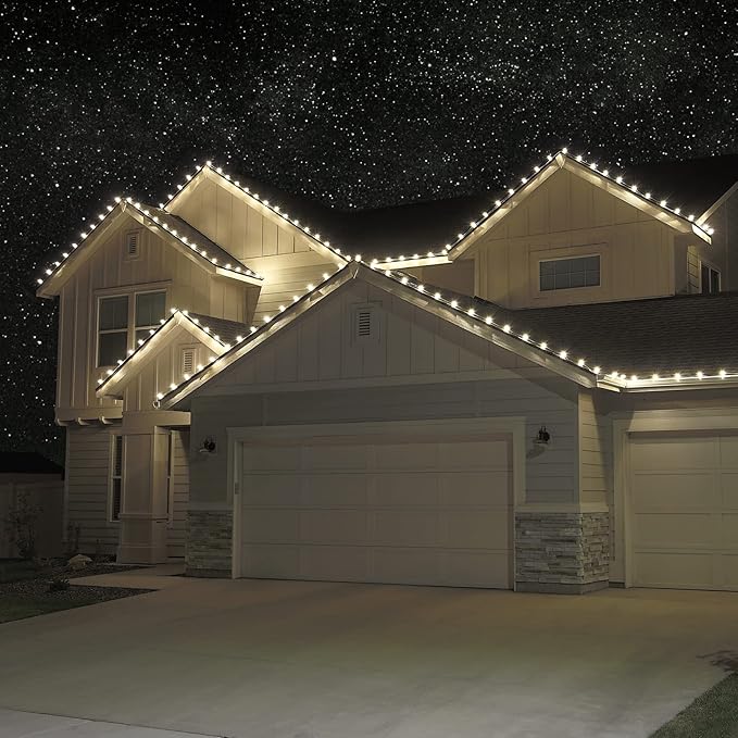 HLO Lighting Smooth C9 Christmas Lights | Pink LED Bulbs for Indoor & Outdoor Christmas Decor | Set of 25