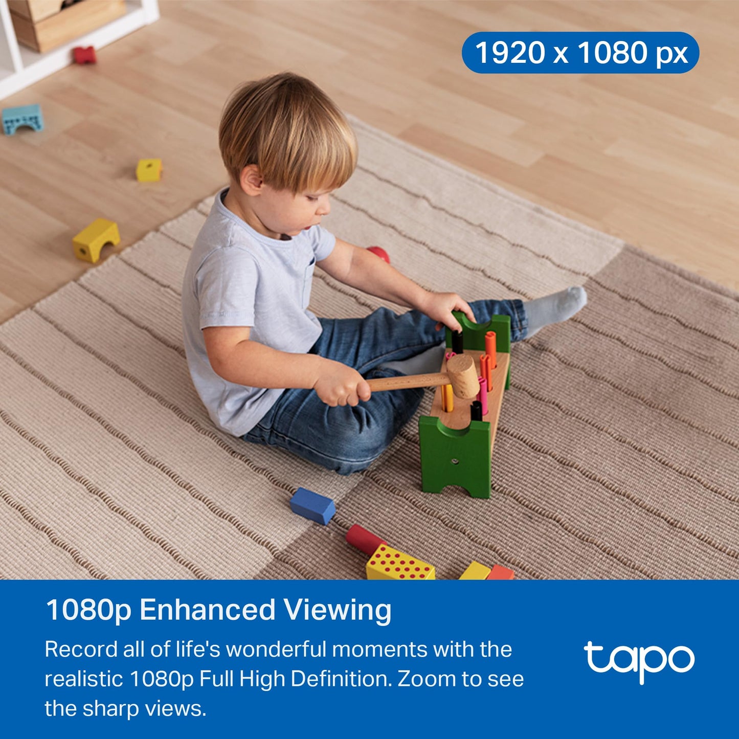 Tapo by TP-Link Pan/Tilt Security Camera for Baby Monitor, Pet Camera w/Motion Detection, 1080P, 2-Way Audio, Night Vision, Cloud & SD Card Storage, Works with Alexa & Google Home, Black (Tapo C201)