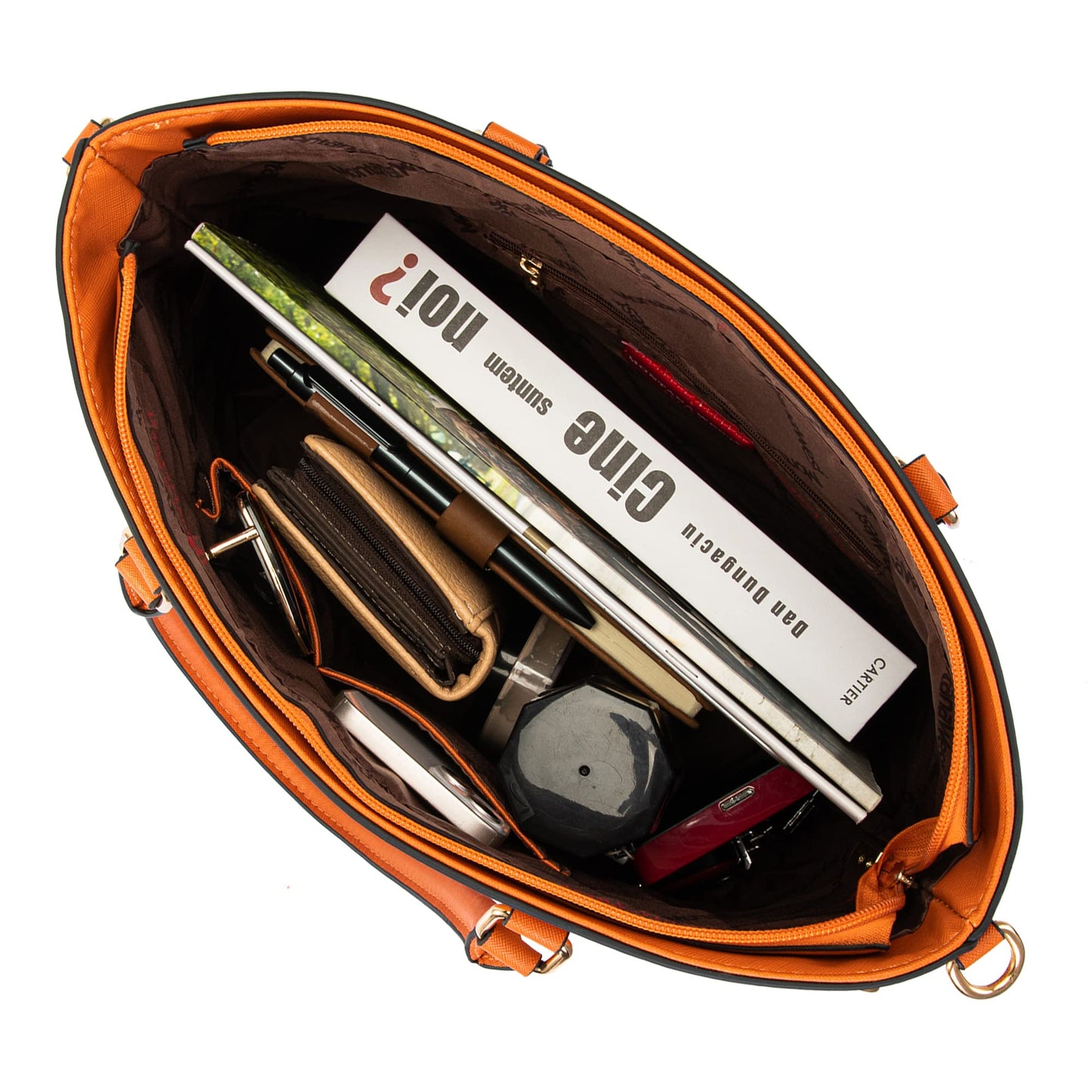 Montana West 3PCS Purses for Women Tote Bag and Wallet Set Shoulder Satchel Crossbody Bags Leather Handbag for Gift Travel Casual Work MWC3-C032WOR