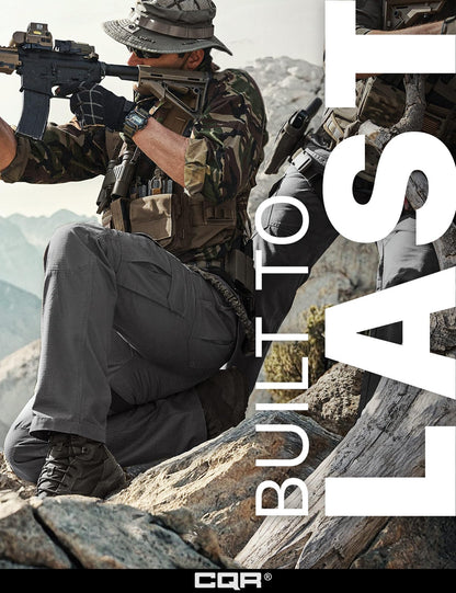 CQR Men's Tactical Pants, Water Resistant Ripstop Cargo Pants, Lightweight EDC Work Hiking Pants, Outdoor Apparel, Raider Charcoal, 38W x 34L