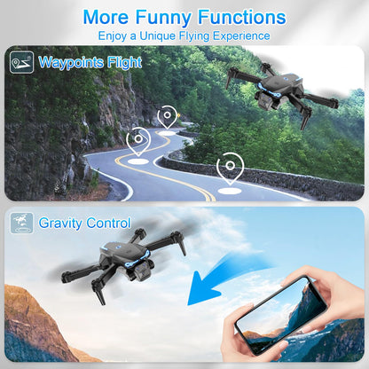 Naseto Drone with Camera 1080P HD, FPV Foldable Drone for Adults Kids, One-Key Take Off/Landing, 3D Flips, Altitude Hold, Speed Adjustment, Headless Mode, 2 Batteries, Toys Gifts for Boys Girls