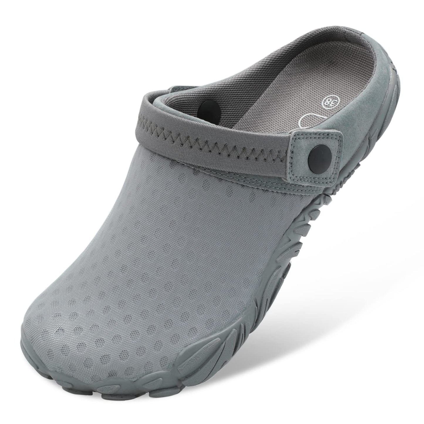 Besroad Slip on Quick Drying Running Sports Fashion Sneakers Water Shoes Summer Outdoor Hiking Shoes for Men Women Grey 9 Women/7.5 Men