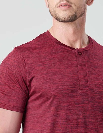 3 Pack: Mens Polo Shirts, Business Casual Golf Henley Work Shirts for Men, Collarless Short Sleeve Stylish Athletic Tshirts (Set 2, Medium)