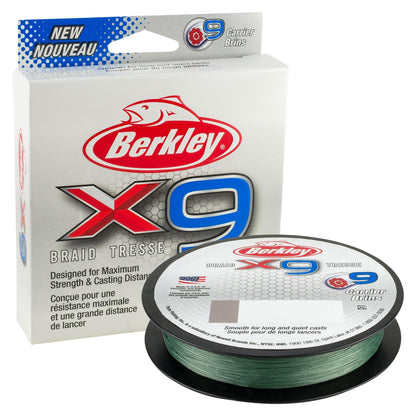 Berkley Jordan Lee x9 Braid Superline, Flame Green, 20-Pound Break Strength, 164yd Fishing Line, Suitable for Freshwater and Saltwater Environments