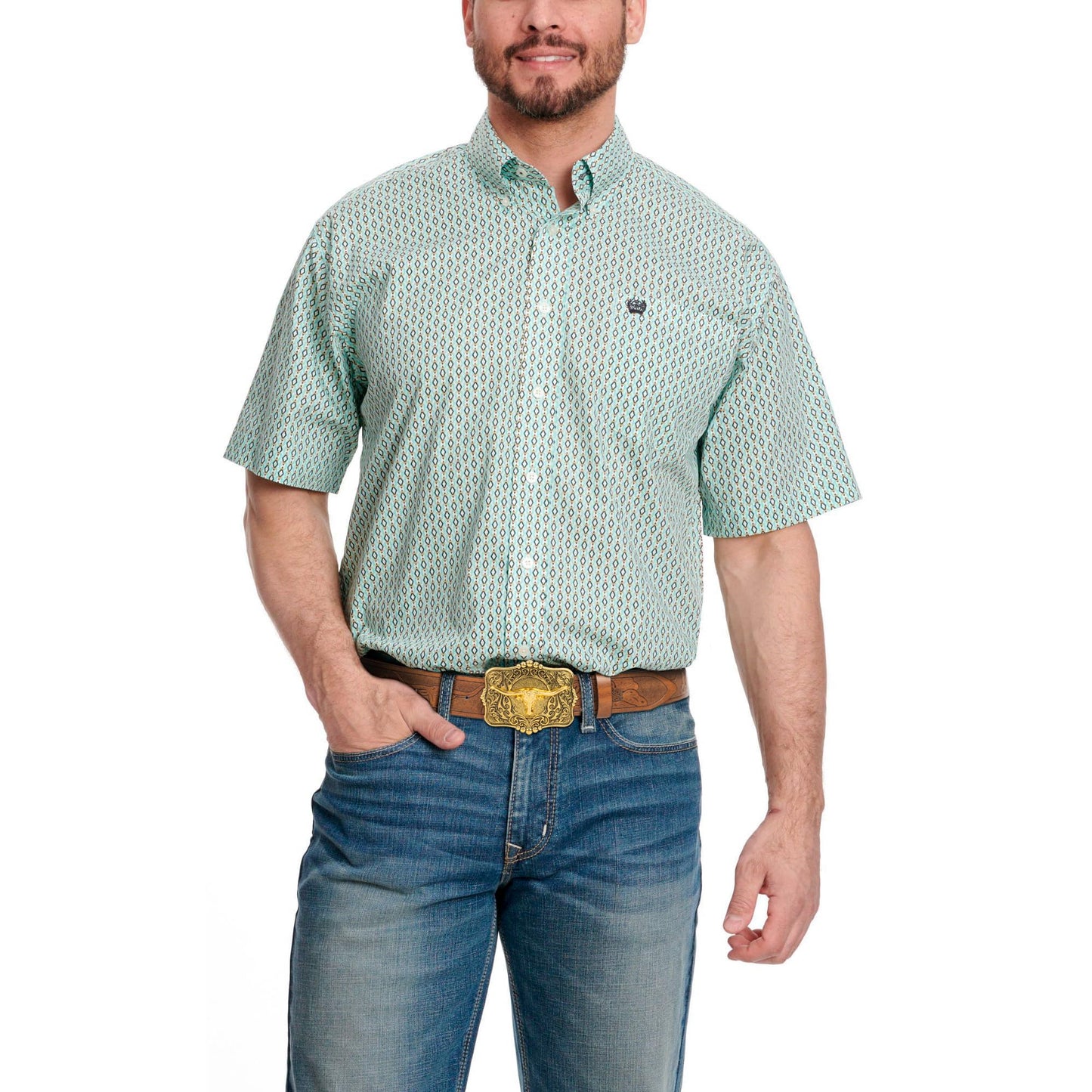 Voenkca Western Cowboy-Cowgirl Leather-Belts for Men - with Longhorn-Bull
