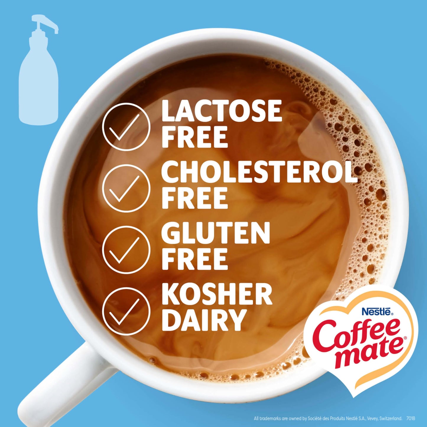 Nestle Coffee mate Coffee Creamer, French Vanilla, Concentrated Liquid Pump Bottle, Non Dairy, No Refrigeration, 50.7 fl oz (Pack of 2)