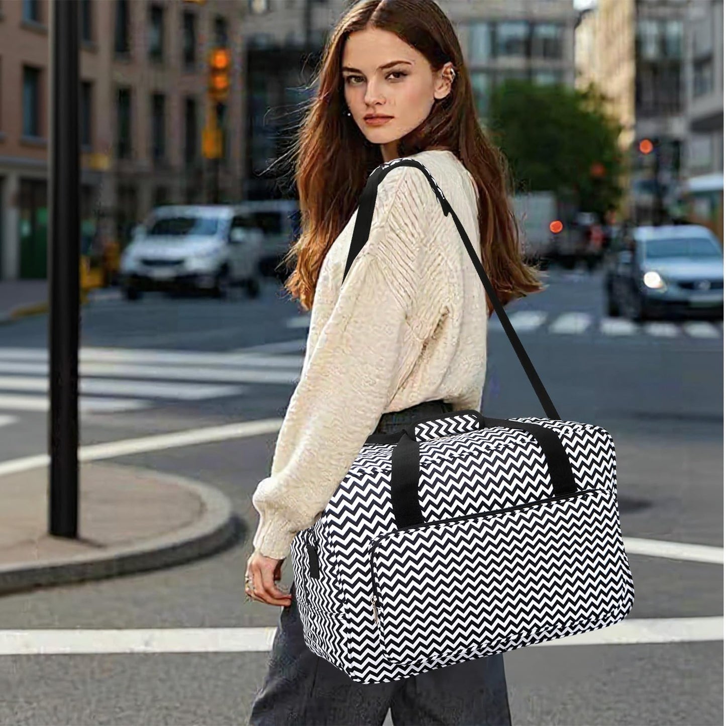 Sewing Machine Case - Travel sewing machine bag with handle - New Sewing Machine Carrying Case - Suitable for Singer, Brother, Janome, and Most Standard Sewing Machine (Black)