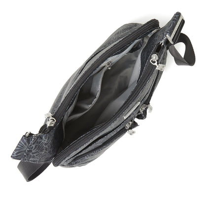 Baggallini Cross Over Crossbody Women 11x8.5 Medium Travel Bag Lightweight Water-Resistant Nylon Organized Handbag Purse