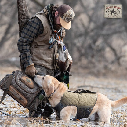 Rig'Em Right Waterfowl Bloodline Elite Dog Vest for Duck Hunting with Ultra Comfortable 3mm Neoprene 3-Layer Construction, Flotation Foam, Heavy-Duty Canvas, and More (Optifade Marsh, M)