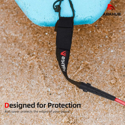 Abahub Premium Surfboard Leash, Straight Surf Board Leg Rope, Legrope Strap for Longboard, SUP Paddleboard Replacement Leashes 10 Foot Black 7 mm Thick