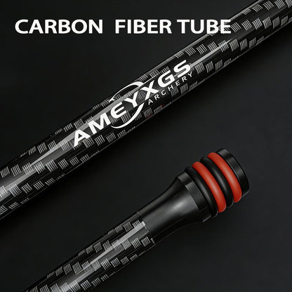 AMEYXGS 6/8/10/12 Inch Archery Bow Stabilizer Carbon Fiber Balance Bar Rod Side Rod Stabilizer Dampen Weight for Compound Bow Recurve Bow Accessory (Black, 12 Inch)