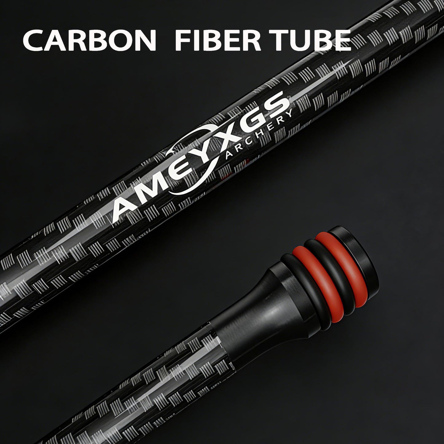 AMEYXGS 6/8/10/12 Inch Archery Bow Stabilizer Carbon Fiber Balance Bar Rod Side Rod Stabilizer Dampen Weight for Compound Bow Recurve Bow Accessory (Blue, 8 Inch)