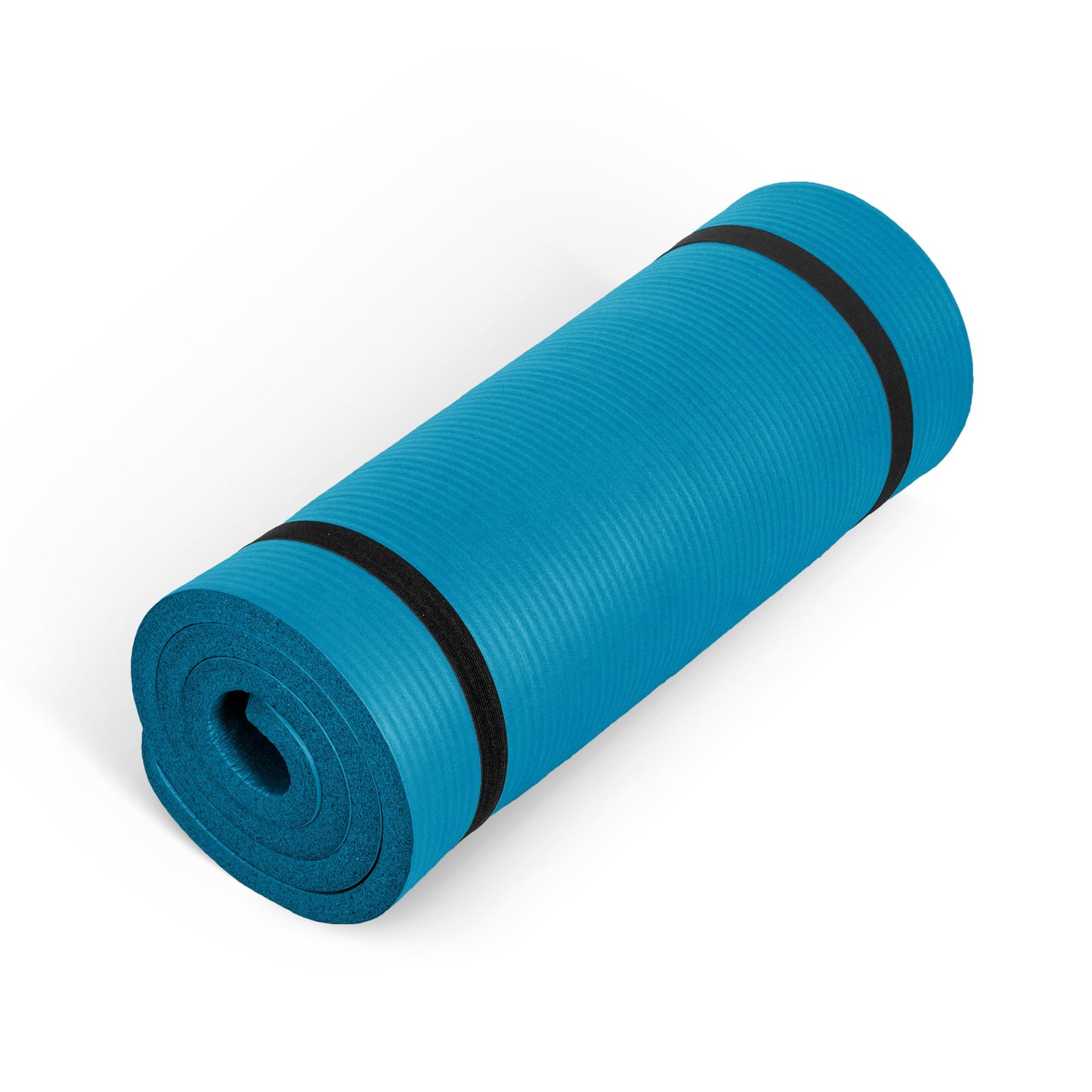 CAP Barbell 1-Inch High Density Exercise Yoga Mat with Strap | Multiple Colors