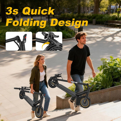 WERHY Electric Scooter, 500W/800W/1000W Powerful Motor & 19/22 MPH Top Speed, 16/25 Miles Range, Folding E Scooter with Dual Braking for Teens and Adults
