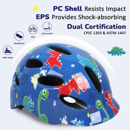 Kids Bike Helmet - Adjustable Multi-Sport Safety Gear for Boys, Girls & Teens | Perfect for Biking, Scootering & Skating
