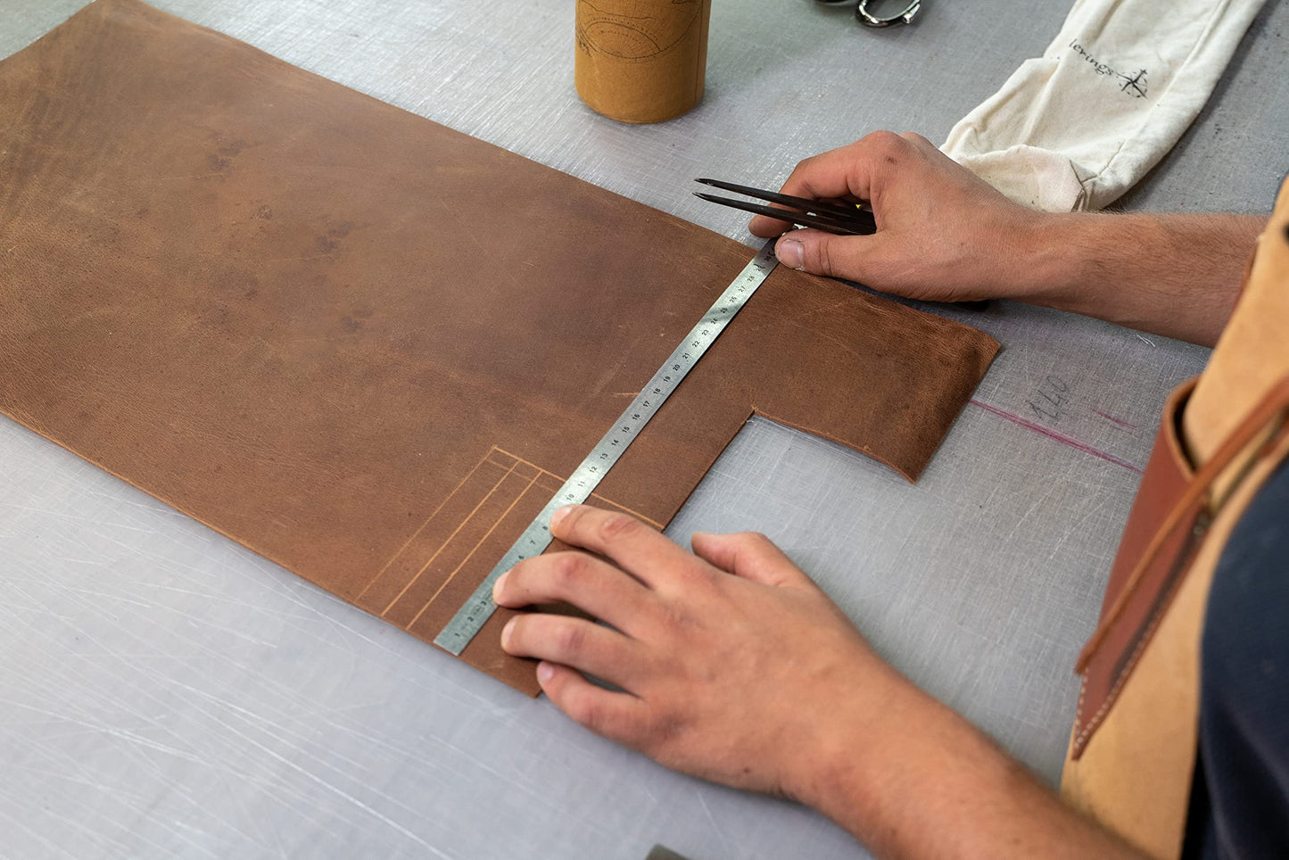 Wanderings 12" x 24" Genuine Leather Sheet + 36" Leather Cord – Premium Full Grain Vegetable Tanned Tooling Leather for Crafting Wallets, Jewelry, Straps, Earrings, Covers & DIY Projects