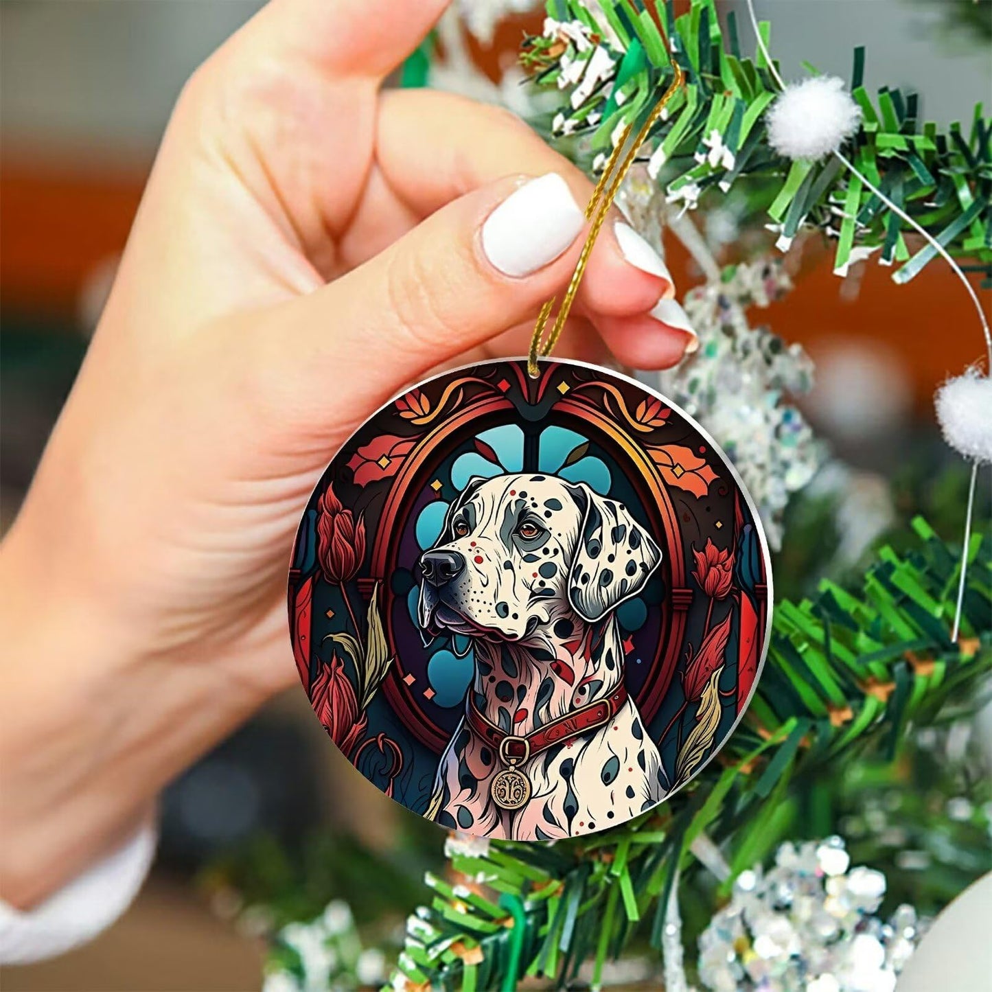 Dalmatian Christmas Ornament 2025 - Dalmation Gifts for Women, Dalmatian Ornament for Christmas Tree, Gifts for Dalmatian Lovers Dog Christmas Decor Keepsake