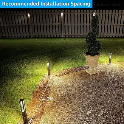 LEONLITE 5CCT Low Voltage Path Lights, 1800K2700K3000K4000K5000K Selectable, 3W LED Landscape Pathway Lights, Outdoor Landscape Lighting for Driveway, Aluminum, 12-24V AC/DC, ETL, IP65, Pack of 6