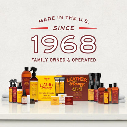 Leather Honey Leather Cleaner Spray: UV Protectant, Non-Toxic & Made in the USA Since 1968. Cleans & Protects Leather, Faux & Vinyl - Couches, Car Seats, Purses, Shoes, Bags & Tack. Safe for Any Color