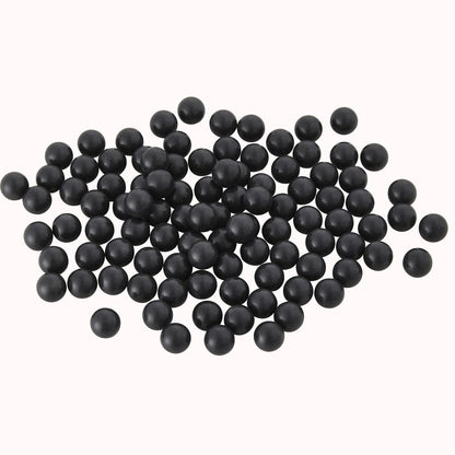 100 Counts 50 Cal Solid Nylon Balls for Tr50/BP50/HDP50 Reusable .50 Caliber Hard Plastic Paintball Ammo Projectiles for Self Defense (Black)