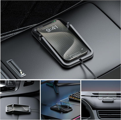 Wireless car Charger Charging pad,POLMXS No-Slip Wireless Phone Charger for car Cell Phone Cordless Charging mat Compatible with iPhone 16/15/14/13/12 Galaxy S23 S22 S21 Note10(C17)