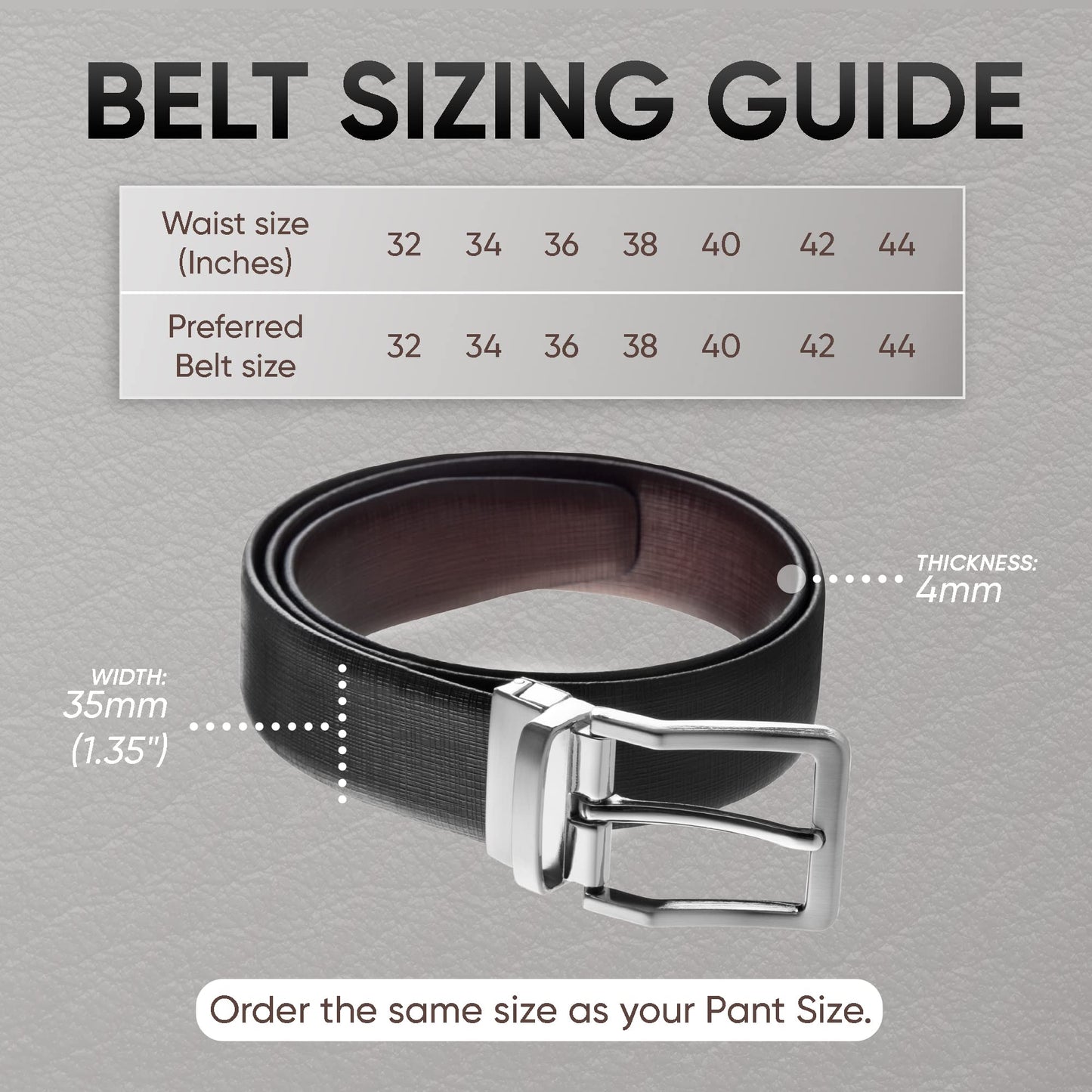 Prospero Comfort - Reversible Belts for Men, Italian Top-Grain Leather Belt for Men, 2-Toned Men’s Belts, Men’s Belt for Casual Wear, 35mm Dress Belt, Criss Cross Brown and Black Belt Men’s Size 32