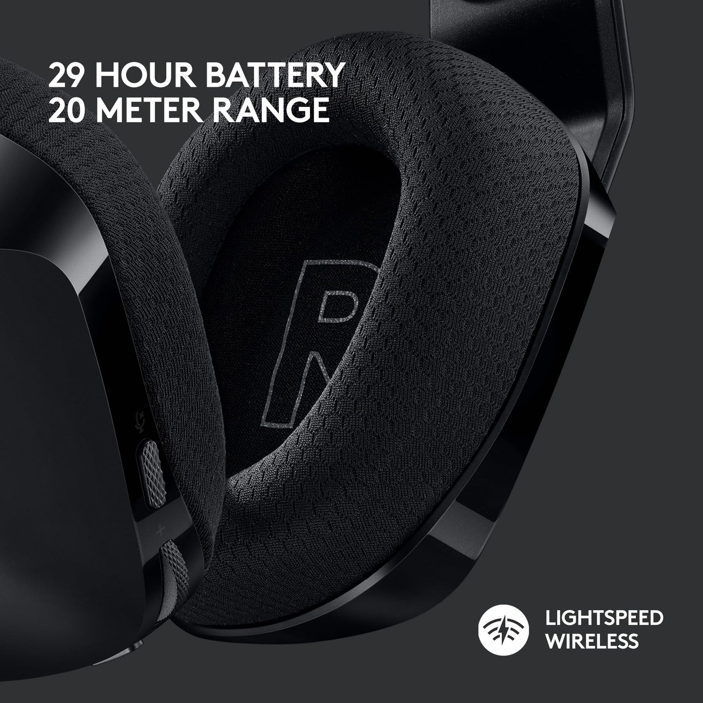 Logitech G733 Lightspeed Wireless Gaming Headset with Suspension Headband, LIGHTSYNC RGB, Blue VO!CE mic Technology and PRO-G Audio Drivers, Lightweight, 29 Hour Battery Life, 20m Range - Black