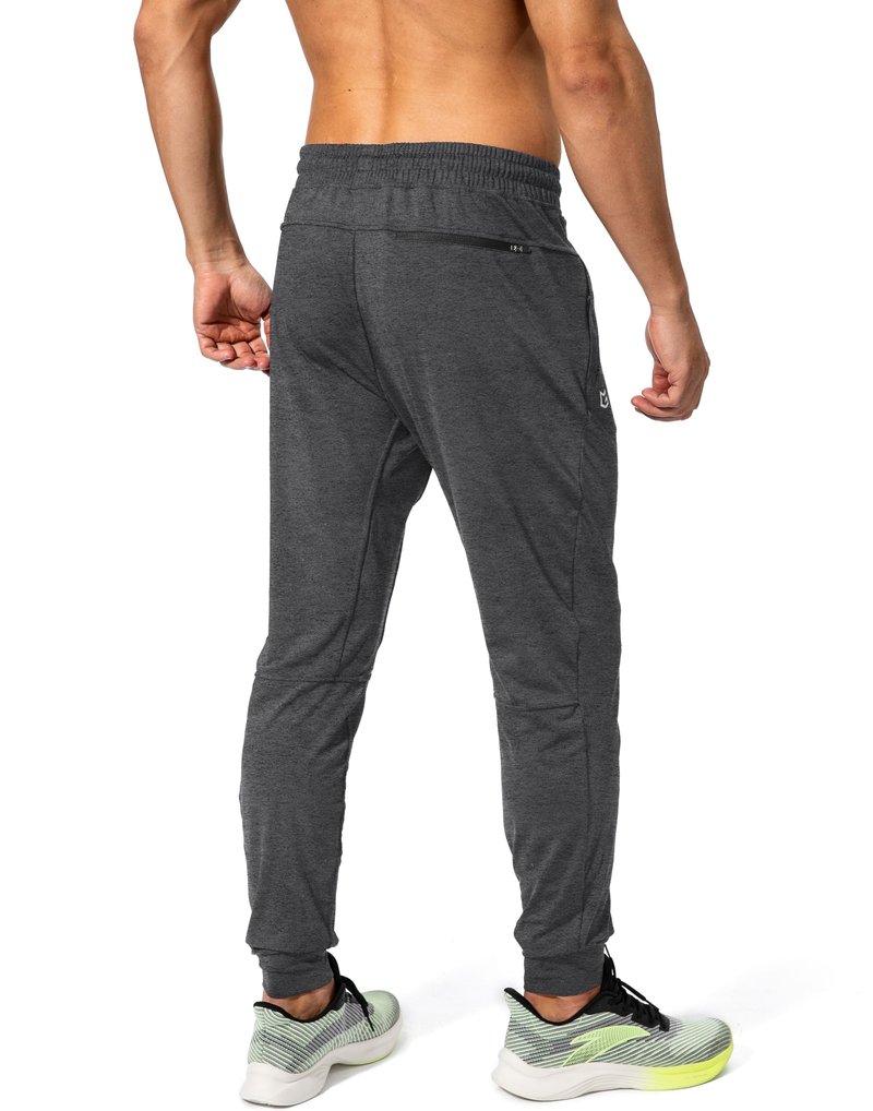 G Gradual Men's Sweatpants with Zipper Pockets Athletic Pants Traning Track Pants Joggers for Men Soccer, Running, Workout(Heathered Graphite Grey,S)