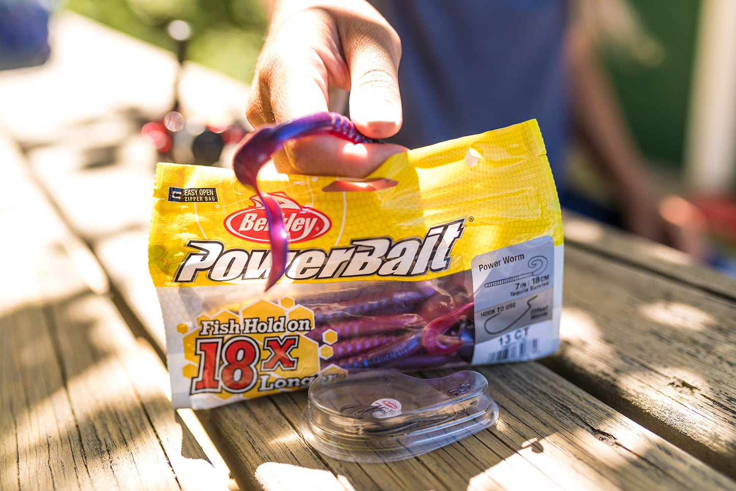 Berkley PowerBait® Power Worm Fishing Bait, Black, 4in | 10cm, Irresistible Flavor, Classic Curly Tail Worm Profile, Ideal for Spring, Summer and Fall Fishing