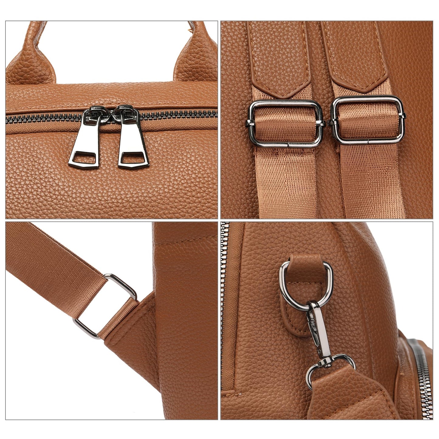 GAEKEAO Mini Backpack for Women Fahsion Vegan Leather Backpack Lightweight Ladies Shoulder Bag Small Travel Purses Daily