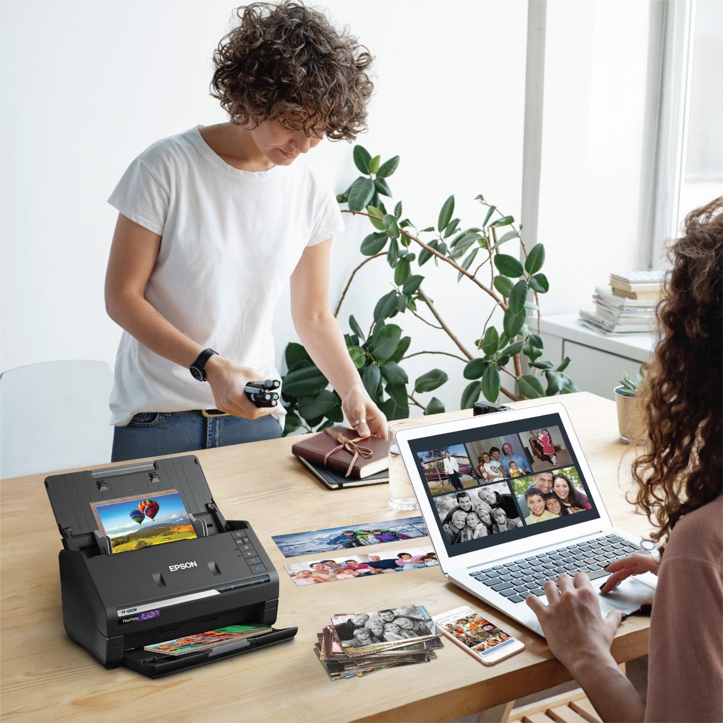 Epson FastFoto FF-680W Wireless High-Speed Photo and Document Scanning System, Black