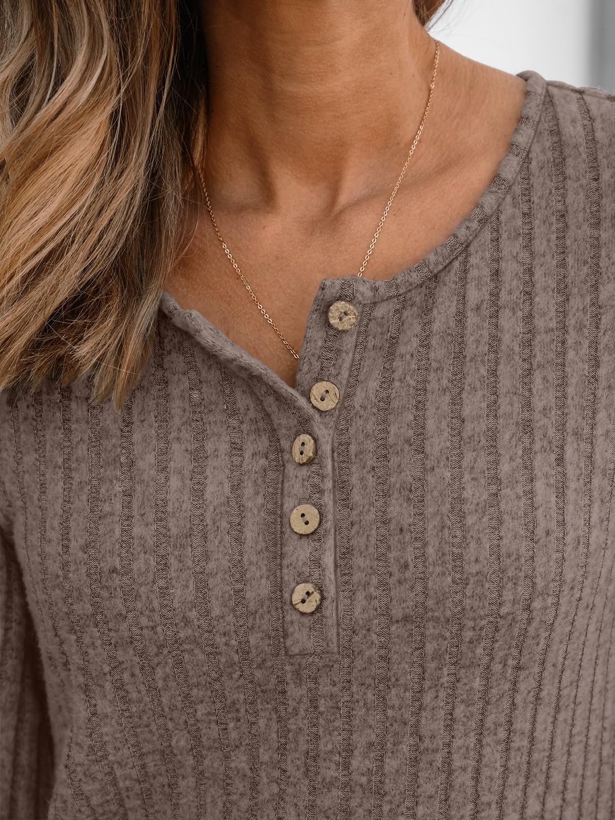 AUTOMET Long Sleeve Henley Shirts Women's Business Casual Lightweight Tunic Sweater Tops